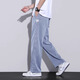 
Woodpecker casual pants for men 2025 summer new trend versatile wide-leg straight pants for men loose breathable casual pants for men 1048 black XL recommended 120-150Jin [Jin equals 0.5 kg]