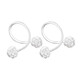 Dijing 99 Pure Silver Round Earrings for Women Sleeping Free Earrings to Support Ear Holes Earrings Earrings Birthday Gifts for Girlfriends