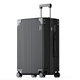 Fandia suitcase multi-functional luggage trolley case student large-capacity travel password case leather suitcase cup holder black 24 inches