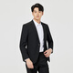 Lilang Shopping Mall Same Style Suit Men's One Button 2025 Spring Commuting Business Men's Suit Black (25CXF051SA) 180A