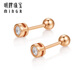 Ming brand jewelry 18K gold earrings K red light dot earrings CSH0349 pricing K gold earrings about 0.75-0.88 grams