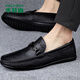 MULINSEN Doudou shoes men's casual leather shoes soft sole men's business leather shoes slip-on shoes for men T8826