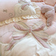 Tao Crystal Light Luxury Class A Thickened Milk Velvet Appliqué Embroidered Four-piece Baby Velvet Bedsheet Quilt Cover Princess Girl Warm Bedding Bow-Pink Class A 9Jin Jin is equal to 0.5kg. Free pillows on both sides. 1.8m bed sheet. Quilt cover 200*230