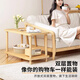 Yimi Love Coffee Table Shelf Small Solid Wood Modern Simple Living Room Bedside Cabinet 0.4m*0.4m BJ-01