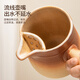 Xiangye's large dry-burning pot pot with lid and stove-cooking teapot can be used for roasting tea and making milk tea over an open fire. Ceramic set. Rough pottery heart-shaped striped side-handled pot.