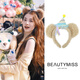 Pei Nanwei Cute Headband Cartoon Plush Headband Navy Hat Duffy Bear Headband Women's Sweet Playground Photo Hair Accessories Women Party Bear Headband 1