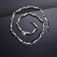 MZMZ platinum necklace for men pt950 platinum hip-hop diamond-shaped melon seed chain temperament accessories birthday gift for boyfriend and girlfriend local warehouse next day delivery - light luxury Mobius necklace - 50cm