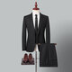 SHANSHAN light luxury brand men's suit dark gray middle-aged casual slim business suit suit for men dark gray XL 175
