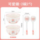 The most popular item on the Internet, underglaze color cute pig cartoon dishes set, household underglaze color ceramic dishes and tableware, cute pig two bowls and two spoons