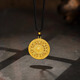 Canxian Hong Kong Eight Treasures Compass gold-wrapped silver pendant with the word 