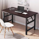 Jingcai folding table computer table desk study table office desk training long table JDZ02 black walnut 120*60cm