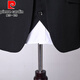 Pierre Cardin Suit Suit Men's Business Slim Professional Formal Small Suit Male Groomsman Clothing Groom Wedding Dress Jacket Black Double Button Suit+Trousers+Vest+Shirt+Tie+Gift Box XL 175 Suitable for 115-130Jin Jin equals 0.5 kg