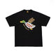 Fadenjue fo.g Brief Anime Duck Print lässig lockere Kurzärmer T-Shirt Männer und Frauen Cartoon Liebe heiß 3884 Weiß XL