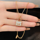 Olevo Kangkang bag H necklace women's 18K rose gold plated high-end clavicle chain light luxury diamond high quality letter pendant new white gold