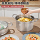 Combach steamer 304 stainless steel steamer large capacity soup pot cooking pot three-layer steel deepened porridge pot double-eared small steamer Combach multi-purpose soup steamer 22cm