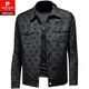 Pierre Cardin 2025 Spring New Printed Jacket Men's Large Size Lapel Jacket Thin Slim Fit Trendy European Station Handsome Fashion Brand Main Picture Model 2XL 135-150Jin Jin is equal to 0.5 kg