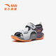 ANTA Children's Sandals Boys' Shoes 2026 Summer New Outdoor Velcro Anti-Slip Open-Toe Beach Shoes Frost Tower Gray/Whistle Purple/Anta White-1 29 Shoe Inner Length 18cm