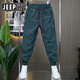 JEEP SPIRIT Jeep Meng Brother Pants Men's Casual Pants Spring and Autumn Trendy Fashion Versatile Loose Trousers Sports Pants Men Black 33 145-155Jin Jin is equal to 0.5 kg