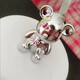 
Glass cup with lid bear cup high-value cup office home coffee cup internet celebrity hot water cup 1 small bear cup (with spoon) 270ml