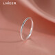 Lipan 999 Pure Silver Plain Ring for Men and Women as Valentine's Day Gifts for Girlfriends Index Finger Ring Sterling Silver Ring Tail Ring Solid 999 Pure Silver Smooth Ring No. 13