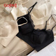 Ancient and modern (GUJIN) lightweight rabbit cup French sexy lace underwear women's seamless beautiful back tube top big breasts showing small women's bra