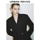 UR Autumn New Women's Modern Charming Atmosphere Peaked Collar Blazer UWG150014 Black S
