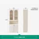 Quanyou Home Cream Style Household Bookcase with Glass Door Living Room Furniture Storage Storage Cabinet Handmade Display Cabinet 0.8*2m | Glass Door Bookcase