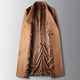 Magiopy Luxury High-End-Markenmarke Herrenmantel Herbst und Winter lange überknee Doppelreihe Casual Woll warme Jacke Schwarz M 170