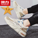 Warrior men's shoes spring and autumn leather surface breathable sports and casual shoes for men's height-enhancing versatile dad shoes K681N Mika 42