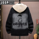 
JEEP SPIRIT Youth Denim Jacket Spring and Autumn New Style Boys Youth Jacket Men's Fashion Men's Hooded Top 9207 Black [Spring and Autumn Style] M (90-Jin [Jin equals about 0.5 kg])