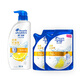 Haifeis shampoo, men and women's anti-dandruff shampoo travel package shampoo, oil control, soft household bottles, household oil control 500g + 2 bags 200g oil control