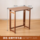 Bamboo garden bamboo folding study table and chair combination home complete desk bedroom small apartment computer table student writing table brown all-bamboo study table free installation