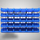 Vinoa plastic combined parts box material box component box screw box classification storage box oblique plastic box shelf 12 blue single size 40*25*16 cm