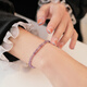 Xiaomi Star's new amethyst bracelet for women, transfer beads for besties, ins niche design, fine bracelet gift, faceted tanzanite - suitable for hand circumference of about 14CM