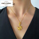 Chuxiao Gold Pendant Good Luck Koi Single Pendant Ancient Gold Wedding Three Gold Fashion Pure Gold Wedding Jewelry for Women Good Luck Koi Pendant (labor cost 424 yuan) 5.51g