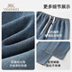 Ying's maternity wear 25-year-old new style non-supporting wide-leg pants, jeans, casual pants, straight-leg trousers, can be worn throughout pregnancy, blue 165 (L)