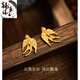 XCL18K Gold Cloud Swallow Earrings Women's Light Luxury Ancient Method Anti-Gold Safe Swallow Foot Gold Earrings 18K Ring 18K
