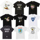 Fadenjue fo.g Brief Anime Duck Print lässig lockere Kurzärmer T-Shirt Männer und Frauen Cartoon Liebe heiß 3884 Weiß XL