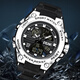 
Peak watch men's waterproof luminous student multifunctional electronic watch quartz watch high school student temperament casual sports watch YB14116J2 [black silver]