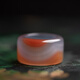 Medium red natural agate finger ring gemstone jade ring original design chalcedony crystal bracelet pictographic men's cover egg yellow