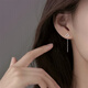 Guanpu Pavilion Fat Donglai's same style pt950 platinum ear wire PT950 female platinum earrings small fashionable earrings as a gift for girlfriend Clover ear wire