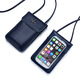 Yunfan Touchscreen Real Leder Mobiltelefon Tasche Mini Damen Crossbody Tasche Neue transparente Top -Layer -Brustwarzen kleine Leder -Mobiltelefontasche Weiche Leder 3519 Wein rot