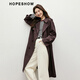 Red sleeves this year's popular windbreaker spring 2025 new women's intellectual style loose lapel casual long coat Coffee 037 S