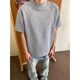 
Digada design sense splicing men short-sleeved men summer simple versatile men T-shirt men loose casual short-sleeved t-shirt men and women WYN-T679 gray XL