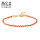Chao Acer Little Love Rope Yellow 18K Gold Bracelet Women's Gold Stacked Bead Chain Gold Beads Zodiac Year Red Rope Birthday Gift Chain Approximately 15cm+