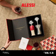 Alessi New Year's Gift Tipsy Gift Box Red Wine Bottle Opener Wine Accessories High-end Birthday Housewarming Gift Newlywed Tipsy Gift Box (Anna Silver + Sandro Red)