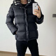 B PRORSUM Burberry Autumn and Winter Men's Removable Winter Cotton Warm Thickened Unisex Jacket Black 2XL 120-140Jin Jin equals 0.5 kg