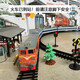 Aole remote control electric train toy model track set Green skin Dongfeng 4B internal combustion engine door light birthday gift Remote control green skin + 4 green carriage + platform + track Ordinary battery set