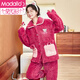 
Modal pajamas for women in autumn and winter, coral velvet home clothing for flannel thickened winter large size plus velvet warm set T679Luna white moonlight - high-quality counter version XL: recommended weight (120-135Jin [Jin equals 0.5 kg])
