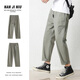 
Pang Donglai DL brand preferred pure cotton pants for men's summer thin 2024 new loose straight conical nine-point casual 9904 khaki gray + 9904 cement gray [Excellent value 2 2XL recommendation [160-175Jin[Jin equals 0.5 kg]]